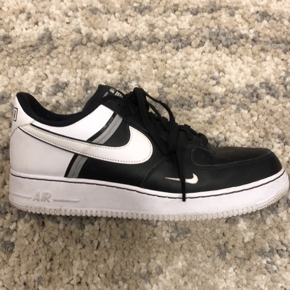 Nike Air Force 1- black gray and white - Picture 2 of 5
